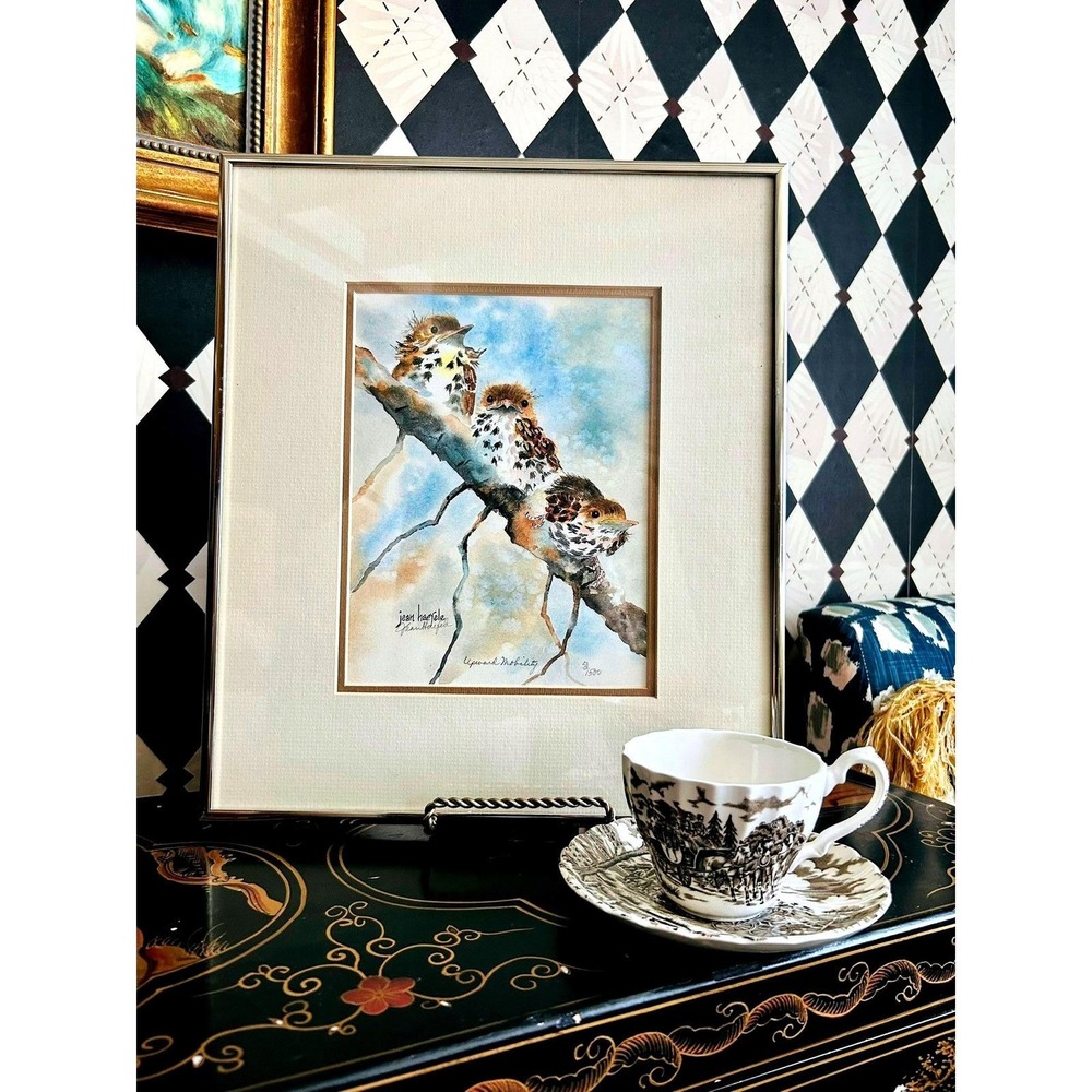 Bird Lithograph Signed and Framed by Jean Haefele Limited Edition